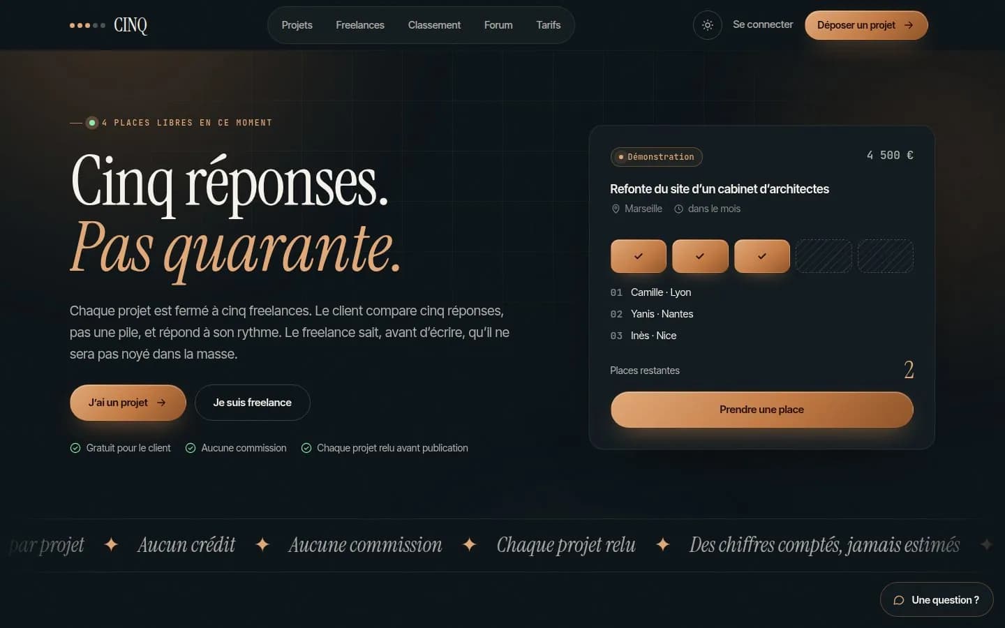 Conception et développement d'une plateforme de mise en relation, réalisation de Florian DELAGE