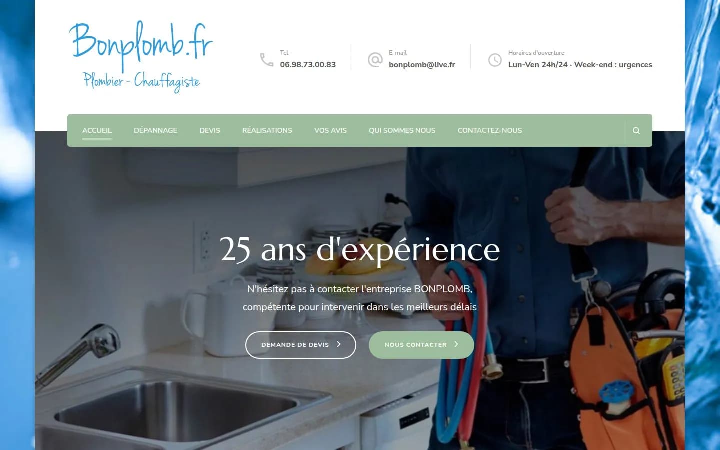 Remise à plat du référencement d'un plombier chauffagiste à Paris, réalisation de Florian DELAGE